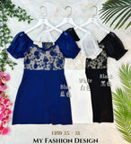 🔥黑卡独家爆款🔥高品质气质蕾丝款拼接连体裤裙 RM89 Only🌸(2-M2)(2-L4)