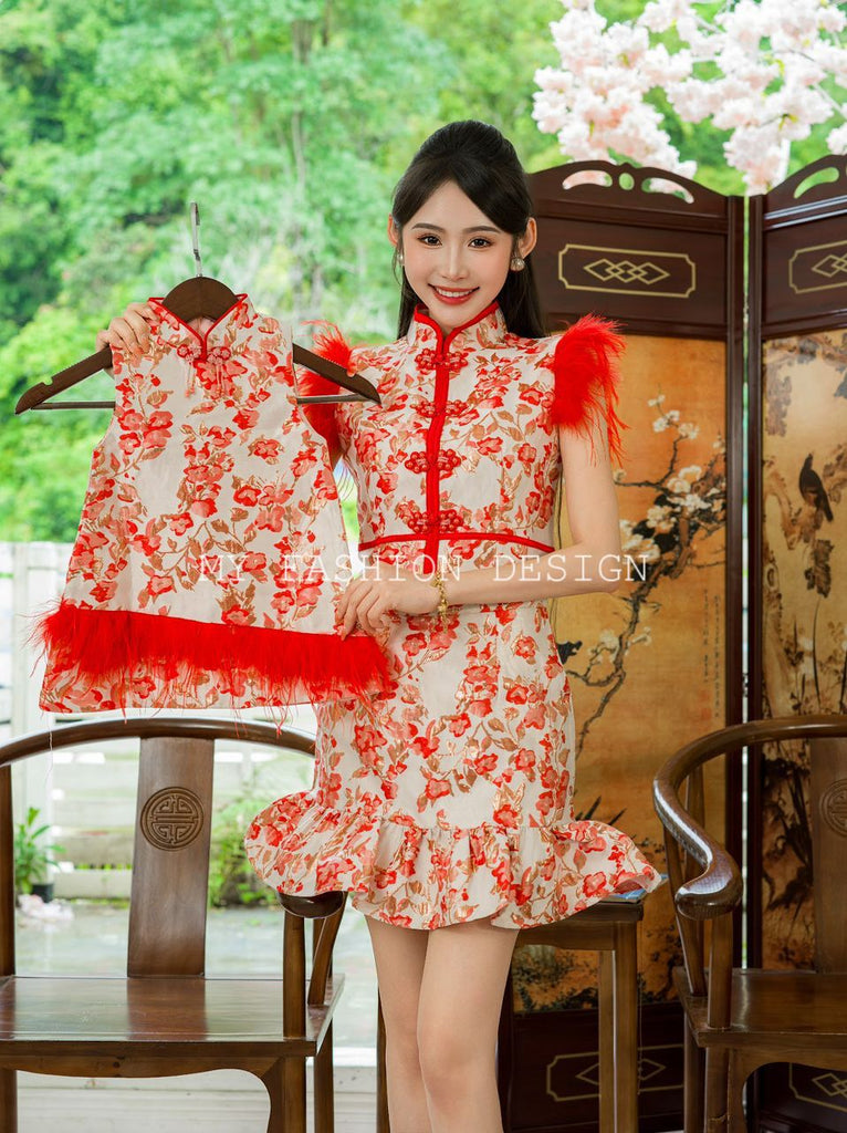 ⚠预购⚠🏮MFD独家亲子系列🏮高品质女童中式旗袍连体裙 RM125 Only🔥