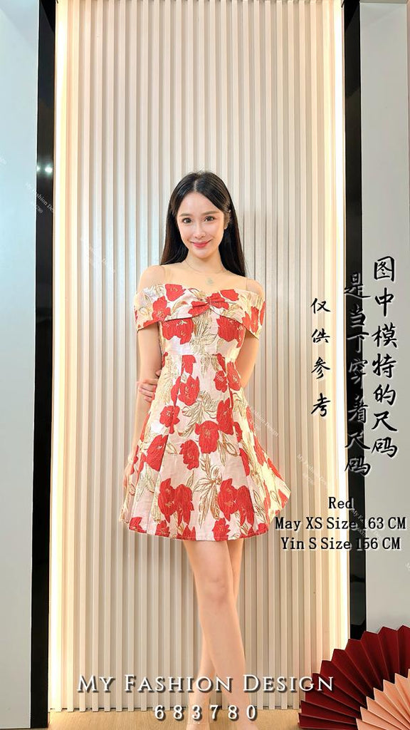 🔥MFD独家爆款🔥 高品质气质网纱拼接提花连体裙 RM119 Only🌸(2-P3)