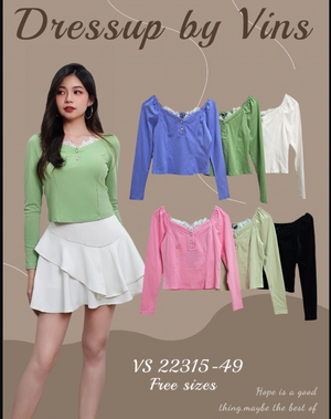 【补现货】22315  百搭棉质上衣 RM25 Only🌸 （原价 RM49 ）