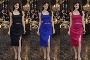 @🔥黑卡独家爆款🔥高品质气质缎面款套装 上衣 ➕ 裙子 RM119 Only🌸 （1-L4）