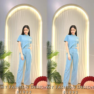 🔥爆款新品🔥高品质牛仔款旗袍套装 上衣 ➕ 长裤 RM109 Only🌸（1-Q4）