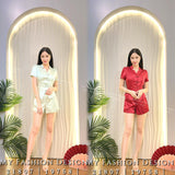 🔥新品抢先上架🔥高品质缎面旗袍套装 上衣 ➕ 短裤 RM99 Only🌸（1-G4）