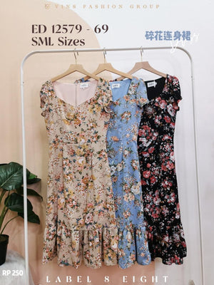 【补现货】12579  碎花连体裙 RM39 Only🌸 （原价 RM69 ）