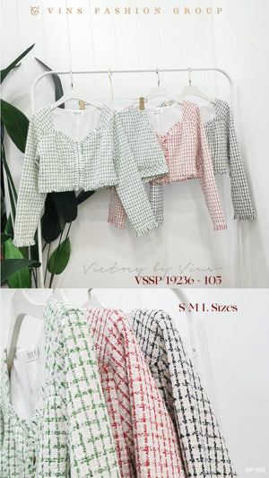 【补现货】🛍️爆款新品🛍️高品质气质款小香风套装 上衣➕裤子 RM39.90 Only🌸（原价 RM105.00）