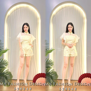 🔥爆款新品🔥高品质气质提花款旗袍套装 上衣 ➕ 短裤 RM129 Only🌸 （1-Q4）