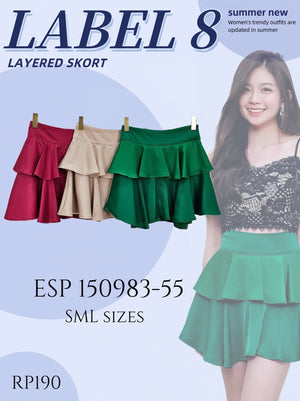 【补现货】150983 高腰缎面裤裙 RM25 Only🌸 （原价 RM55 ）