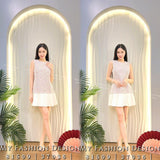 🔥爆款新品🔥高品质小香风拼接百褶连体裙 RM59 Only🌸 （原价 RM89 ）