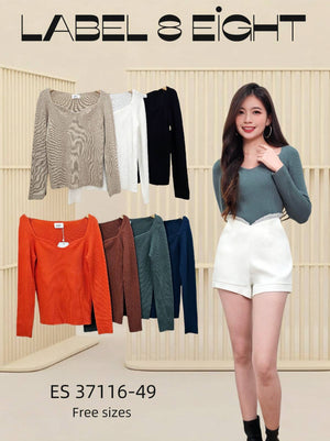 【补现货】🛍️爆款新品🛍️高品质百搭针织长袖上衣  RM15.90 Only🌸（原价 RM49.00）