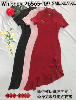 （补现货）🔥爆款新品🔥高品质修身旗袍连体裙 RM99 Only💮（原价RM109）