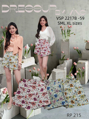 【补现货】🛍️爆款新品🛍️高品质高腰时装花花短裤 RM19.90 Only🌸（原价 RM59）