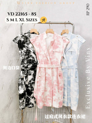 【补现货】🛍️爆款新品🛍️高品质气质风衣款连体裙RM25.90 Only🌸（原价 RM85.00）