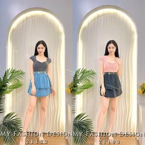 🆕高品质牛仔高腰裤裙RM65 Only🌸（2-D2）