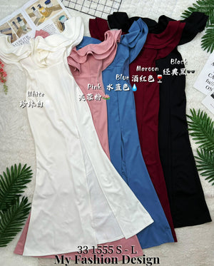 爆款新品🔥 高品质一字肩修身连体裙 RM129 Only🌸 （3-G3）