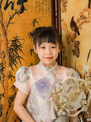 🏮MFD独家亲子系列🏮高品質提花款女童旗袍连体裙 RM99 Only🍊 （原价 RM129 ）（2-F4）