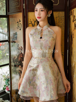 🏮MFD独家亲子系列🏮高品質cut in款提花旗袍连体裙RM119 Only🍊 （原价 RM149 ）（2-G2）