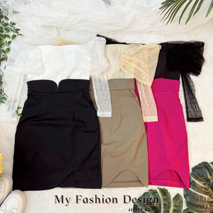 爆款新品❤️‍🔥 高品质气质网纱拼接连体裤裙 RM85 Only🌸（1-I2）