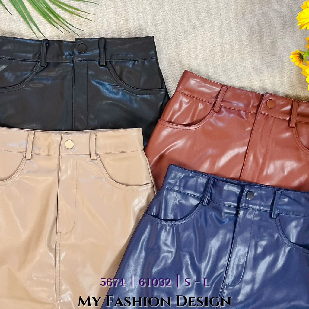 爆款新品❤️‍🔥 高品质高腰皮裤裙 RM58 Only🌸（1-D3）