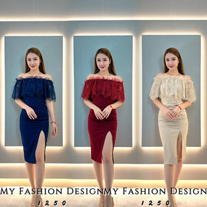 🔥黑卡独家爆款🔥高品质气质蕾丝拼接款连体裙 RM89 Only🌸(1-D3）