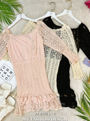 爆款新品🔥高品质蕾丝修身连体裙 RM65 Only🌸 （2-Y3）