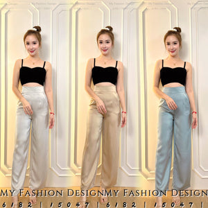 爆款新品🔥高品质气质款高腰直筒长裤 RM63 Only🌸 （补现货）