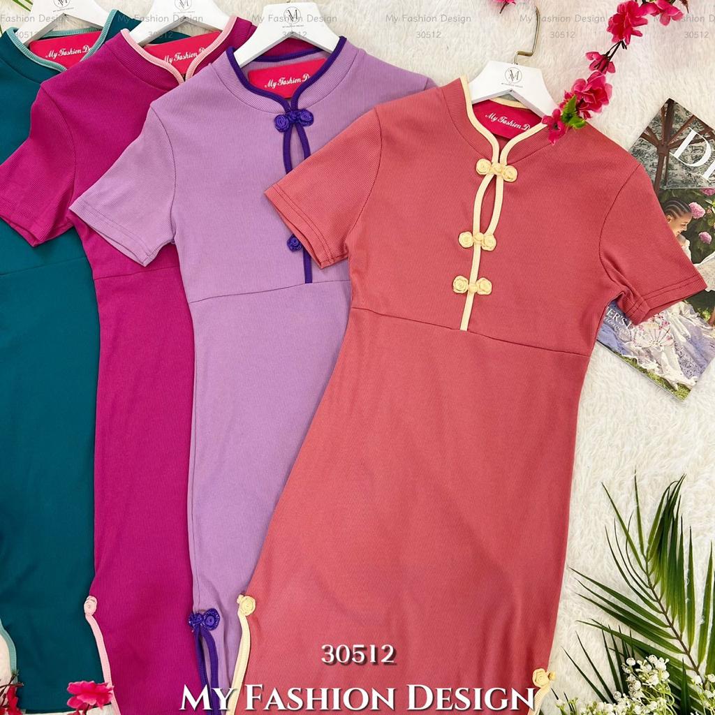 爆款新品🔥高品质螺纹针织旗袍连体裙 RM65 Only🌸 (2-R2)