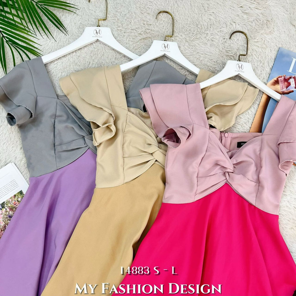 爆款新品🔥高品质时装拼色连体裙 RM79 Only🌸 (1-C4)