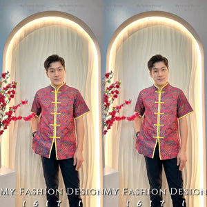 金卡亲子系列🔥高品质提花爸爸款唐装 RM109 Only🌸(2-R4) (SH-D4)