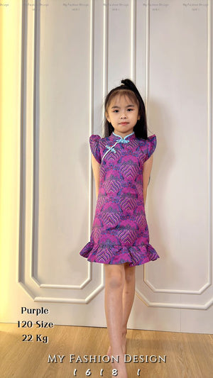 金卡亲子系列🔥高品质提花女童旗袍连体裙 RM89 Only🌸（2-M4）