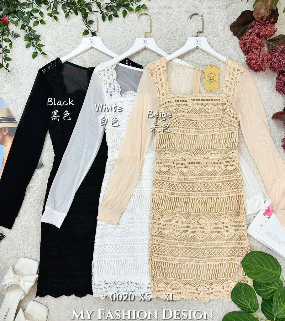 🔥金卡独家爆款🔥高品质气质水溶蕾丝连体裙 RM96 Only🌸（1-V1）