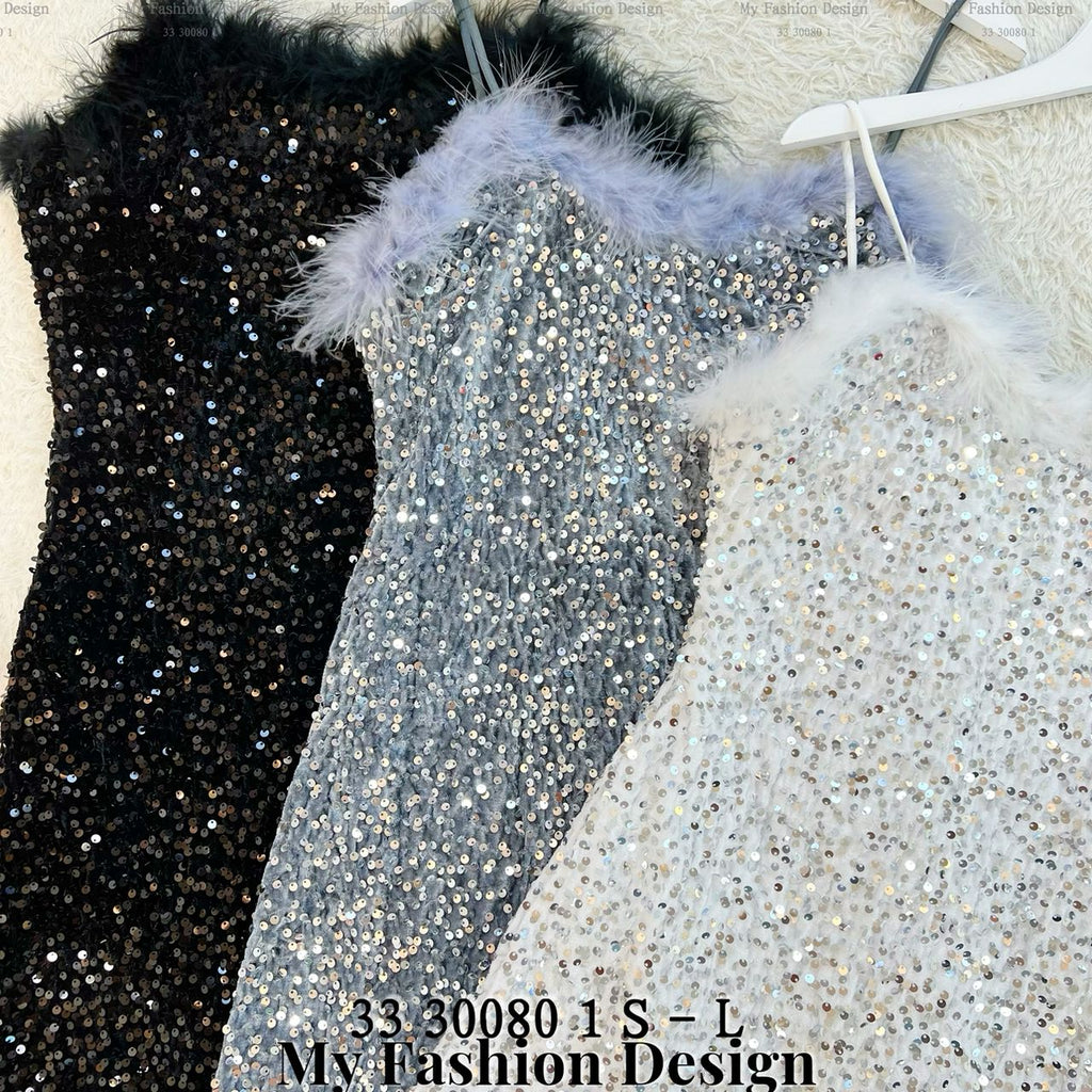 爆款新品🔥高品质吊带亮片款连体裙 RM79 Only🌸（2-i3）