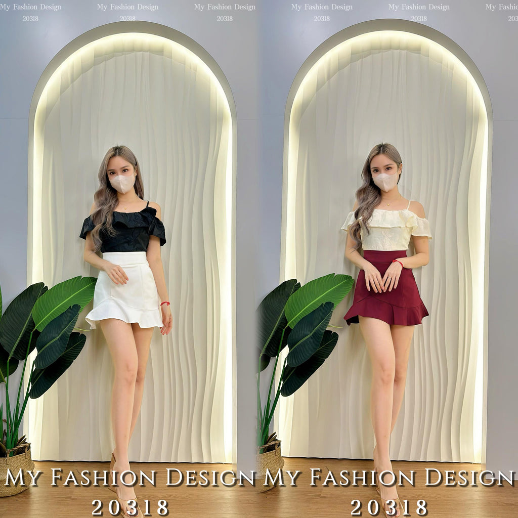 爆款新品🔥高品质高腰荷叶边裤裙 RM59 Only🌸（1-D4）