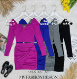 🔥黑卡独家爆款🔥高品质棉质修身套装 上衣 ➕ 裙子 RM89 Only🌸(2-L1，L2)
