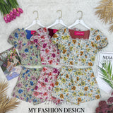 【补现货】🛍️爆款新品🛍️高品质提花款碎花套装 上衣 ➕ 裙子 RM35.00 Only🌸（原价 RM 99.00）