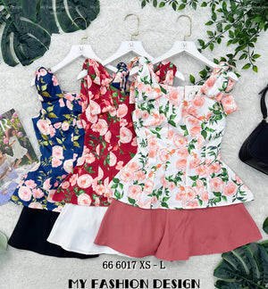 🔥白卡独家爆款🔥高品质假两件花花连体裤裙 RM89 Only🌸（2-S4）