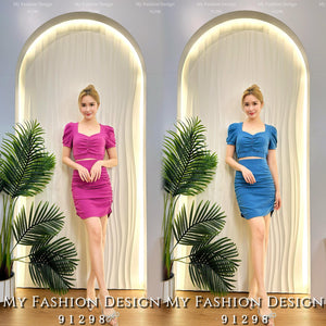 🔥黑卡独家爆款🔥高品质棉质皱褶套装 上衣 ➕ 裙子 RM89 Only🌸  （1-J3）