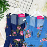 爆款新品🔥高品质气质牛仔花花连体裤裙 RM85 Only🌸（补现货）