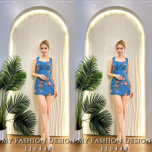 爆款新品🔥高品质气质牛仔花花连体裤裙 RM85 Only🌸（补现货）