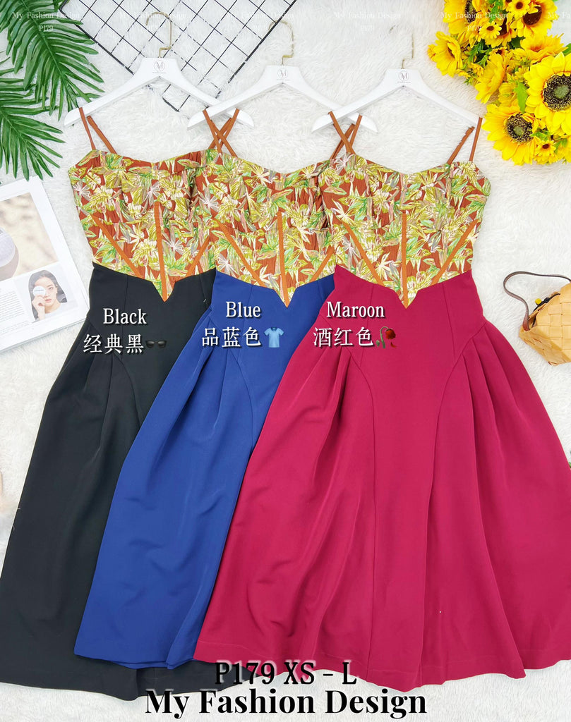 🔥爆款新品🔥高品质吊带款复古拼接连体裙 RM90 Only🌸（1-H4）