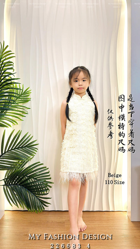 🔥奶卡独家爆款🔥高品质cut in款女童旗袍连体裙 RM95 Only🌸（1-L3）