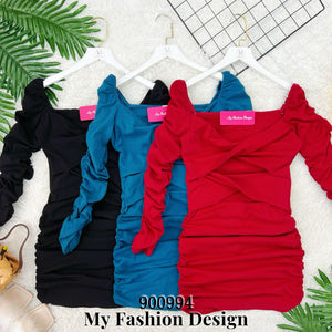 @爆款新品🔥高品质气质款皱褶连体裙 RM65 Only🌸（2-N1）