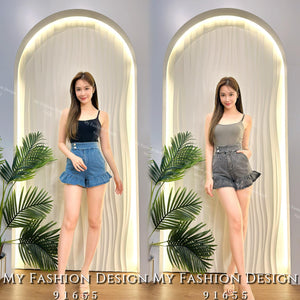 🔥黑卡独家爆款🔥高品质高腰牛仔荷叶边短裤 RM62 Only🌸（2-S3）