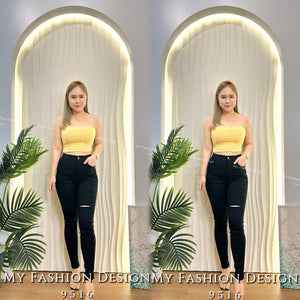 独家爆款❤️‍🔥 高品质高腰百搭破洞长裤 RM65 Only🔥（1-D4）