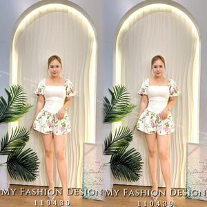 爆款新品🔥高品质花花拼接套装 上衣 ➕ 裤子 RM88 Only🌸（1-K2）