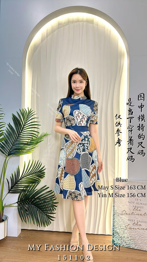 爆款新品🔥高品质气质印花OL连体裙 RM79 Only🌸（1-D2）