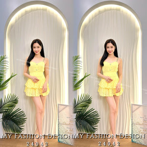 爆款新品🔥高品质吊带桐花套装 上衣 ➕ 裤裙 RM99 Only 🌸(1-H2))