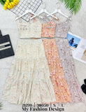爆款新品🔥高品质绑带款花花套装 上衣 ➕ 裙子 RM99 Only🌸（2-D1）