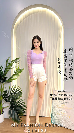 爆款新品🔥高品质气质锦棉拼接网纱上衣 RM59 Only🌸 （2-Y3）