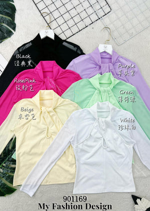 爆款新品🔥高品质棉质拼接雪纺上衣 RM39 Only🌸 （1-J3）