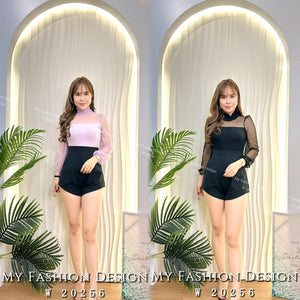 🔥黑卡独家爆款🔥高品质气质棉质拼接网纱上衣 RM59 Only🌸 （1-F4）